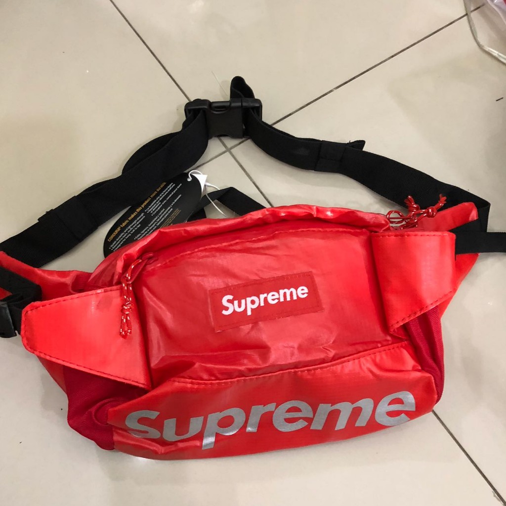 Tas Waistbag import Supreme FW17 Merah