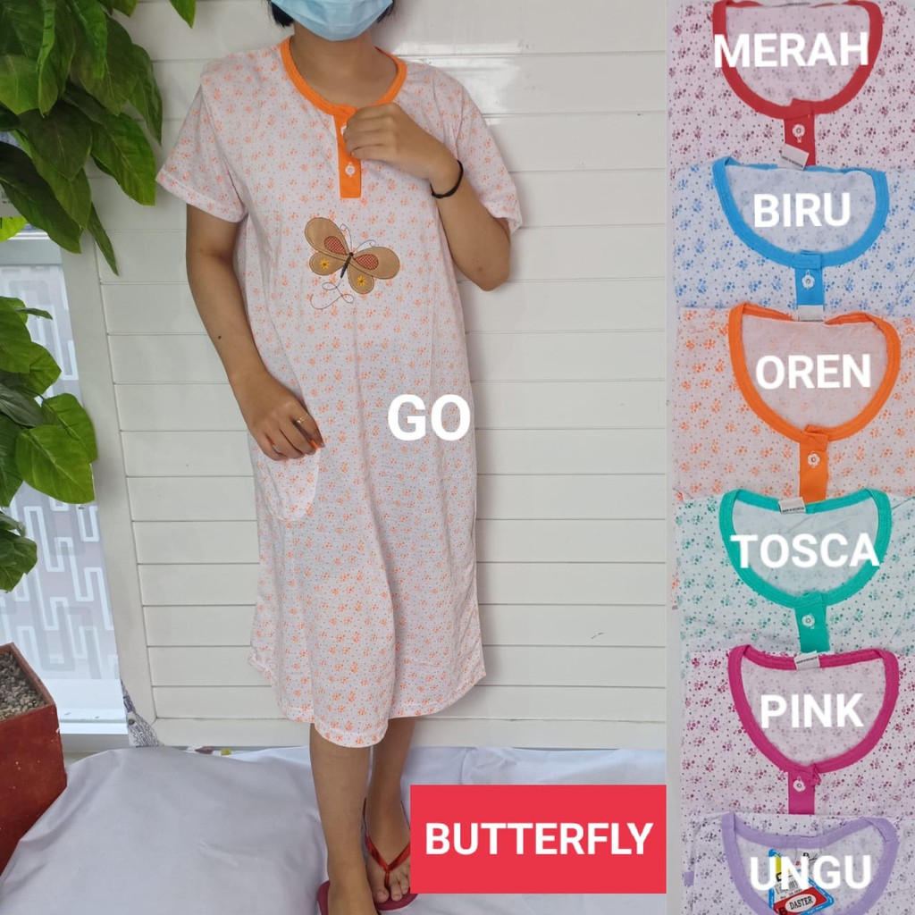 gof DS 2 DASTER BOBO &amp; THEDDA STANDART Pakaian Wanita Casual Santai Motif Busui Baju Tidur