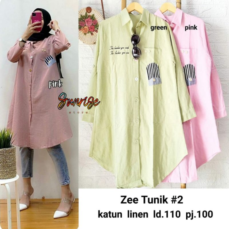 ZEE TUNIK#2//TUNIK KEMEJA LINEN IMPORT PREMIUM