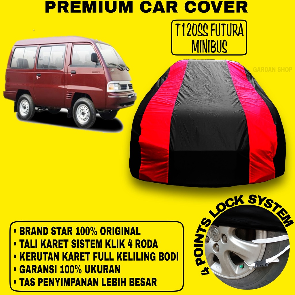 Body Cover T120SS FUTURA MINIBUS Sarung Strip MERAH Penutup Pelindung Bodi Mobil T120ss Futura Minibus PREMIUM