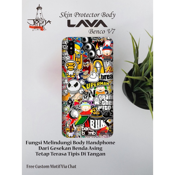 Dapat 2 PCS Garskin HP Lava Benco V7 Motif stiker - Free Custom Via Chat