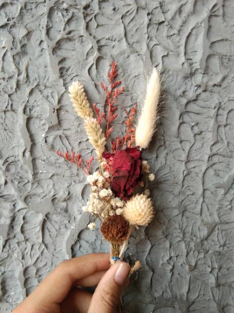 Boutonniere rustic / corsage / rustic / bunga kering / driedflower /korsase