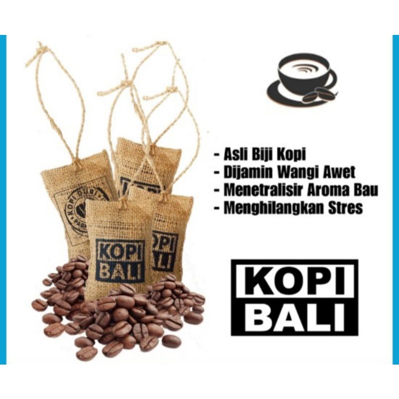 PENGHARUM PEWANGI GANTUNGAN MOBIL BIJI KOPI BALI / PEWANGI RUANGAN AROMA COFFEE