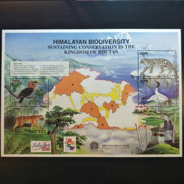 

Mini Sheet Perangko Bhutan - Fauna Himalaya - Prangko Koleksi