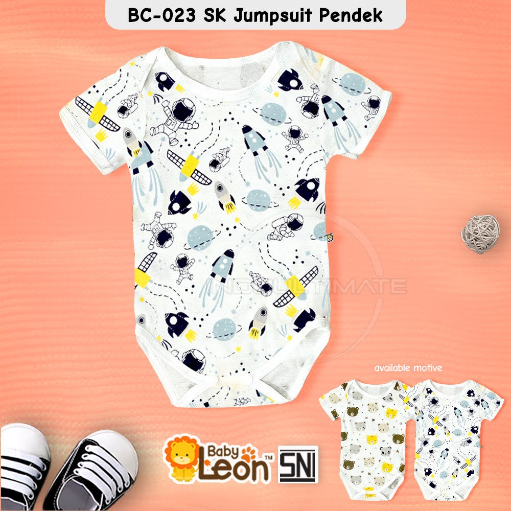 BABY LEON 1 Pcs Jumsuit Bayi Jumper Bayi Lengan Pendek BC-023SK COTTON Jumpsuit Anak Bayi Balita-ASTRONOT
