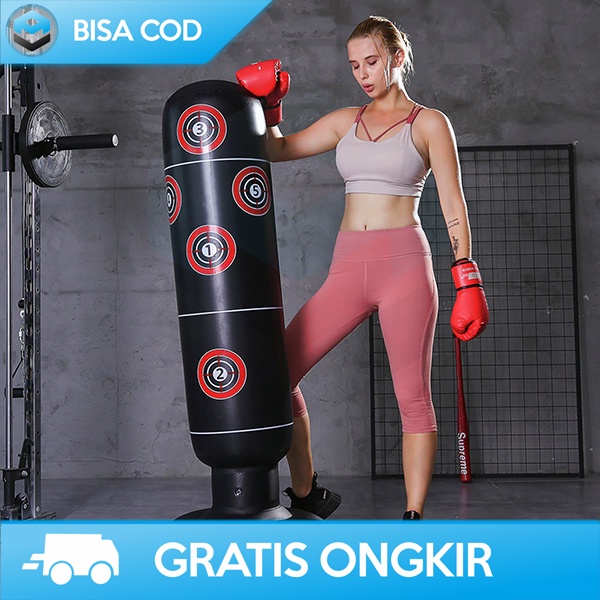 TIANG VERTICAL SAMSAK TINJU OLAHRAGA PUNCHING BOXING BAG VKTECH 1.6M