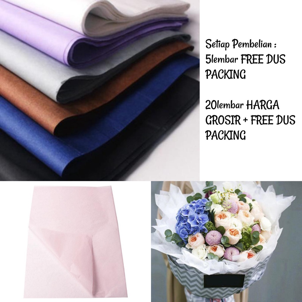 

UM109 10lembar Kertas Tisu Minyak Layangan Florist Buket Bunga Korea / Tissue Paper Craft Wrapping Packaging