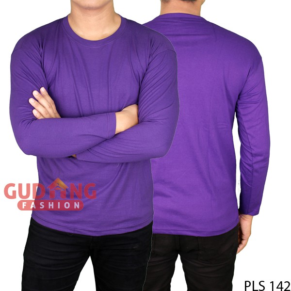 Kaos Panjang Polos Pria - Oneck / Basic Tshirt Oneck Cotton Cardet - PLS (COMB)