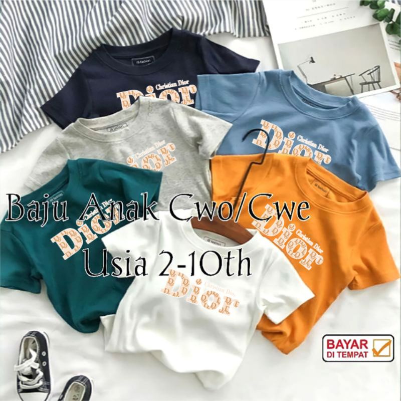 Baju Anak Laki Laki DoR Umur 2-10 tahun Bahan katun Kaos Murah Anak