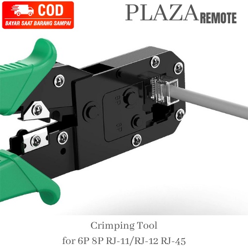 Crimping Tool Crimping Pliers Network Cable CrimpTool for 6P 8P RJ-11/RJ-12 RJ-45 DENGAN PENJEPIT