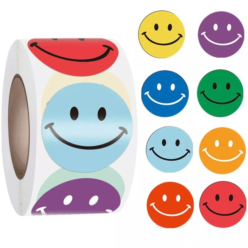 

Stiker Label Smiley Face Buat Kartu Ucapan/Kado/Packaging/Reward Anak