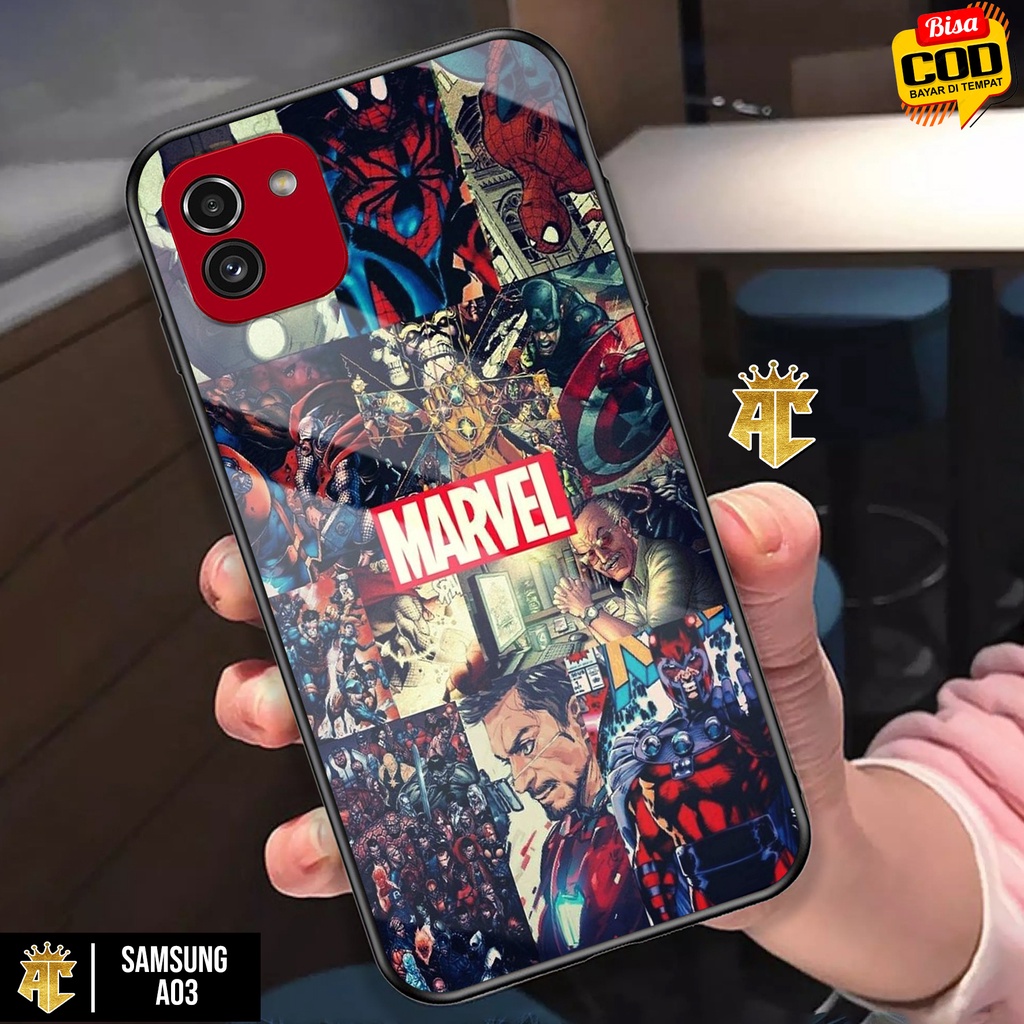 Case SAMSUNG A03 - Casing SAMSUNG A03 Terbaru 2021 AERO CASE [ MOTIF MRVL ] Silikon SAMSUNG A03  -  