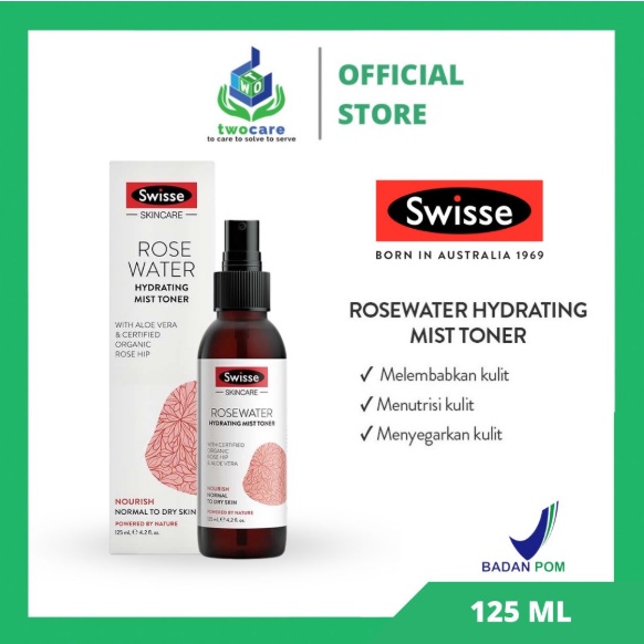 Swisse Rosewater Hydrating Mist Toner - 125ml