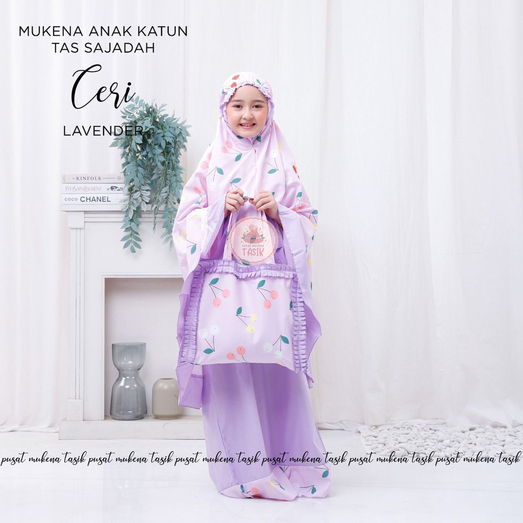 PUSAT MUKENA TASIK - MUKENA ANAK KATUN TAS SAJADAH MOTIF CERI