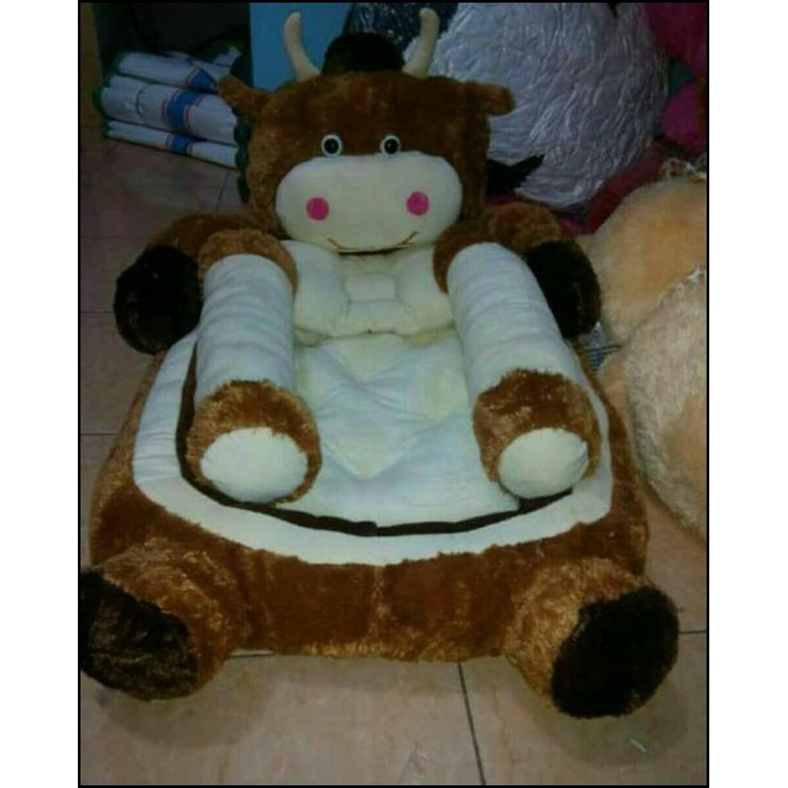 Kasur Bayi Karakter + Bantal Guling Motif Sapi