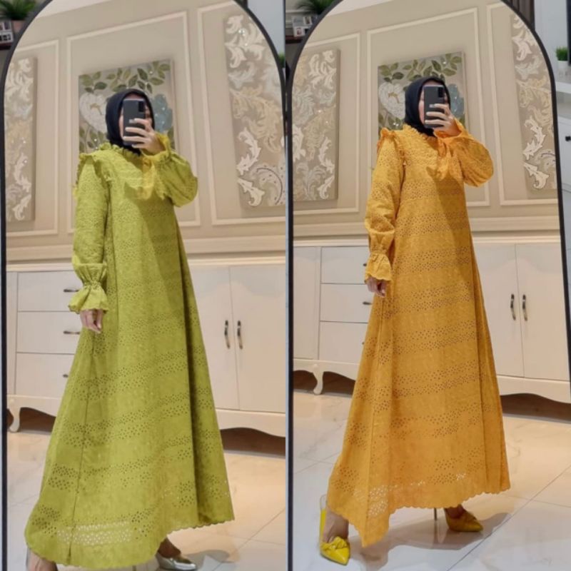 Dress Katun Bordir Edness Kayla