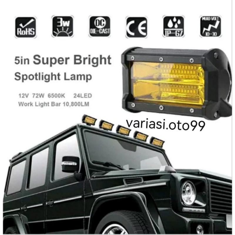 Lampu Tembak Sorot Cree CWL WORKLIGHT 72W 24MATA Lampu LED Mobil &amp;  Motor