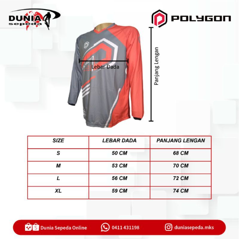 Baju Jersey Sepeda Polygon