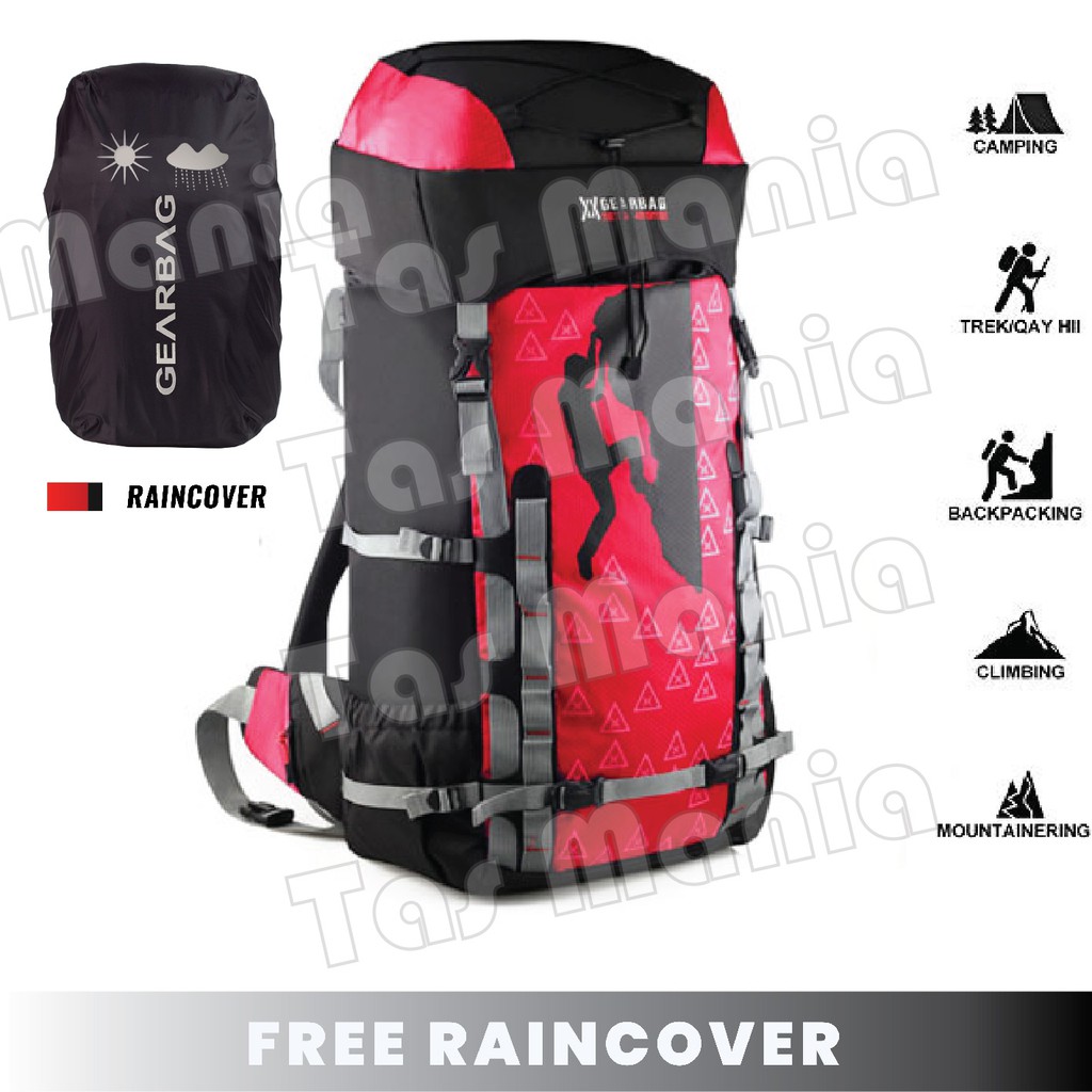 PTS - PROMO MUDIK LEBARAN - Gear Bag X Mountain Top Camping Hiking Backpack + FREE RAINCOVER