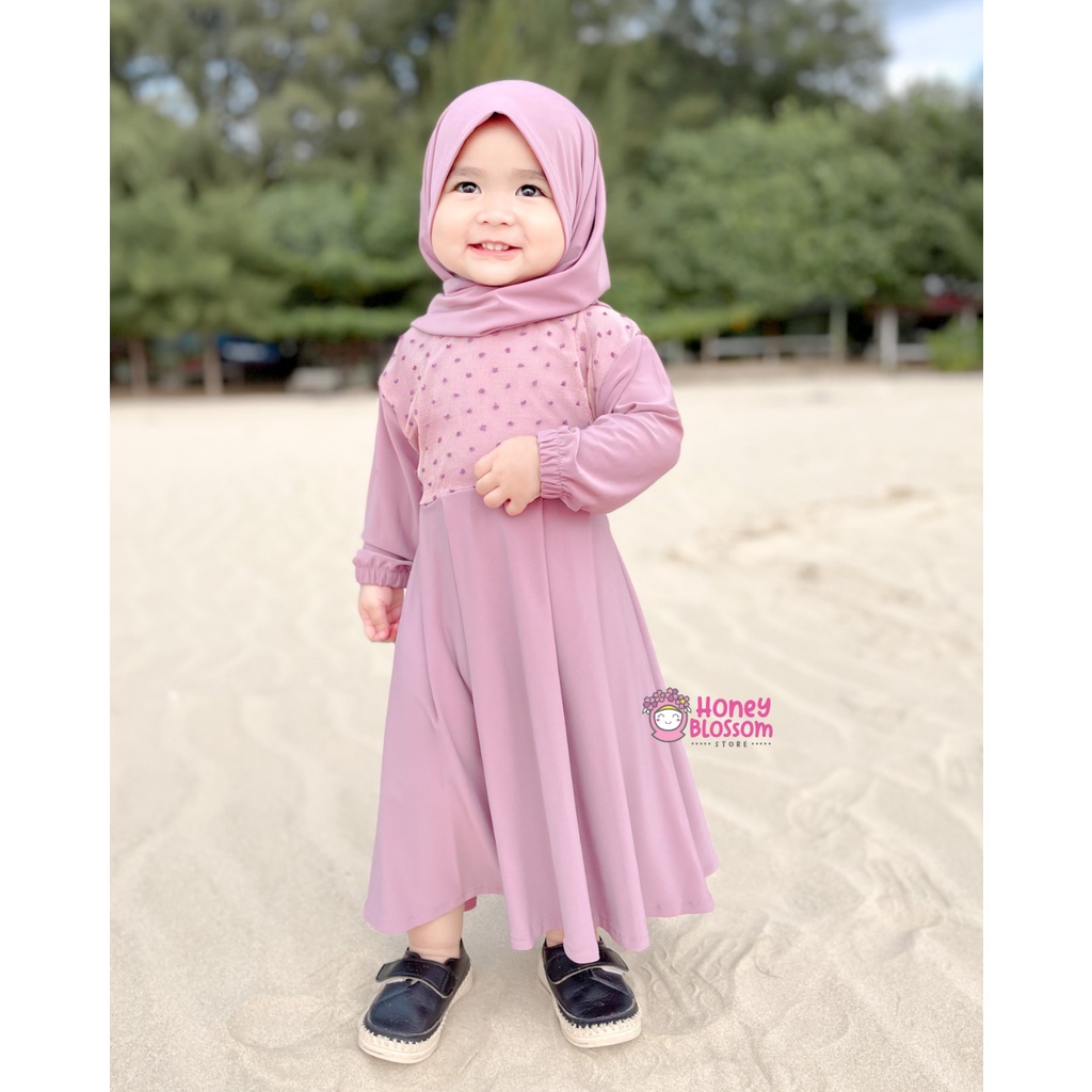 HONEYBLOSSOM gamis bayi jersey / gamis bayi perempuan 6 12 bulan alesha lucu