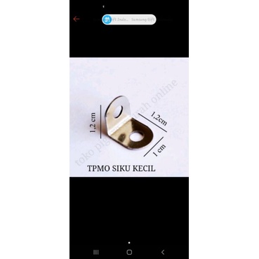 hambalan figura/plat siku l kecil