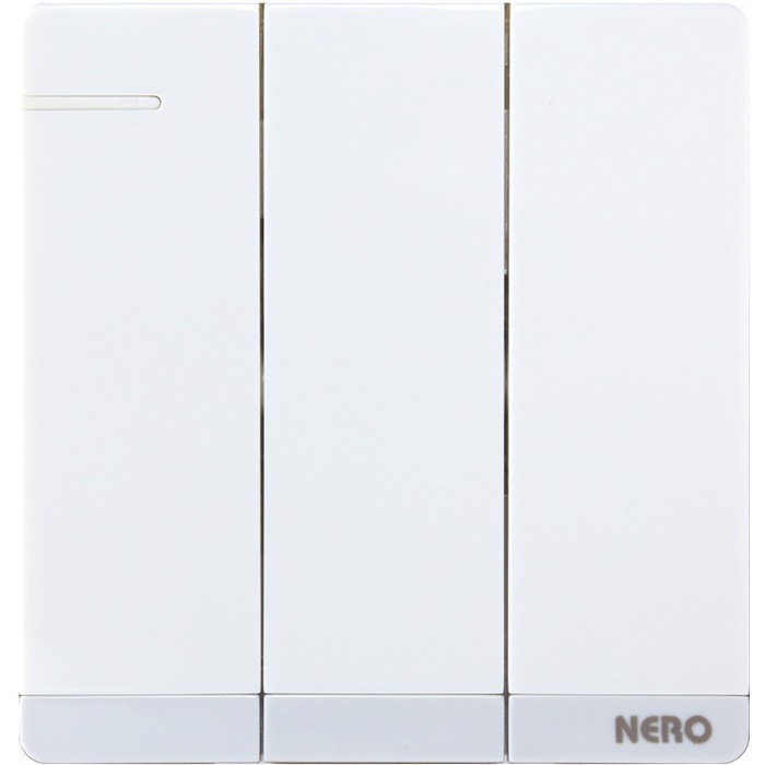 NERO Saklar Triple DECORA White Tanam Saklar 3 Warna Putih Modern