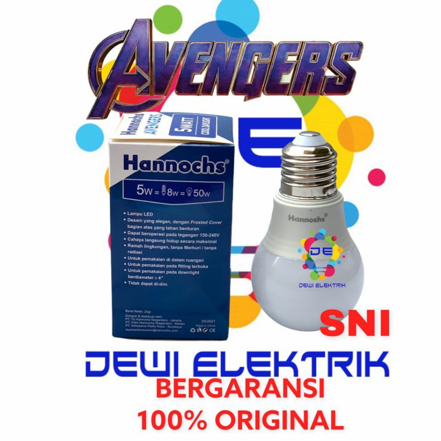 Lampu Led Hannochs Avengers 5 Watt Cool Daylight