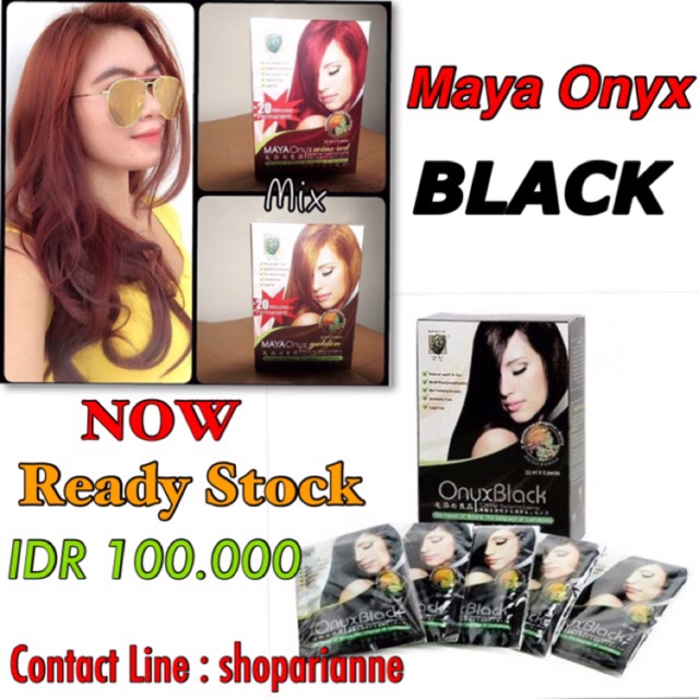 Maya Onyx in Box Hair Coloring Shampoo Hair Color Maya Onyx in Box Hair Coloring Shampoo Hair Color
