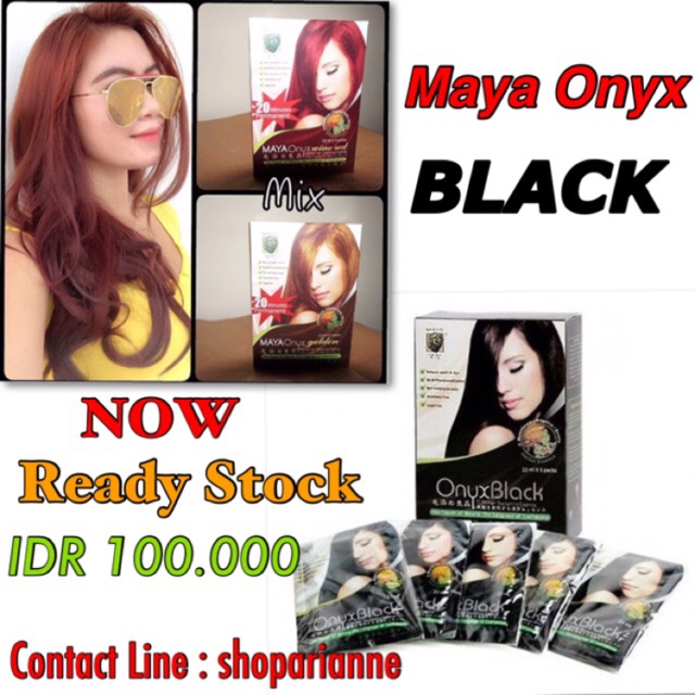 Maya Onyx in Box Hair Coloring Shampoo Hair Color 