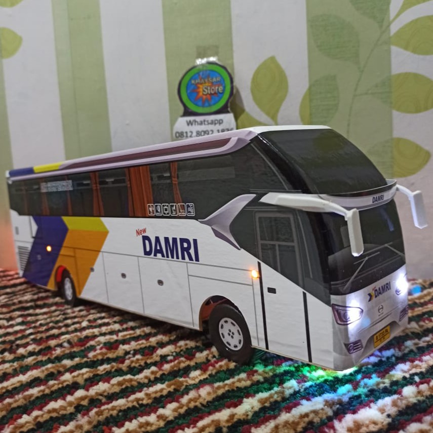 miniatur bus bis SR2 DAMRI plus lampu