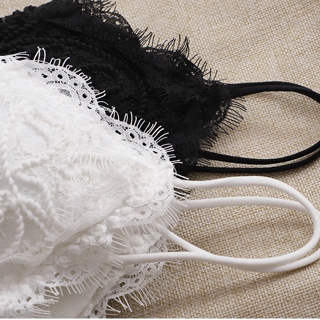 Nicebra Bra BH Tanktop Crop Korean Lace Vintage Wanita Motif Bunga Retro Gaya Korea 1107