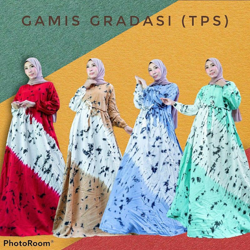 Gamis Gradasi Batik Pekalongan Candi Mekar