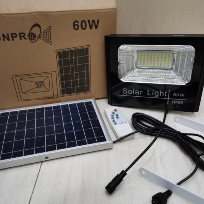 Lampu taman tembak tenaga Surya Solar Lamp Waterproof Sunpro Ip66 60W  Lampu Taman