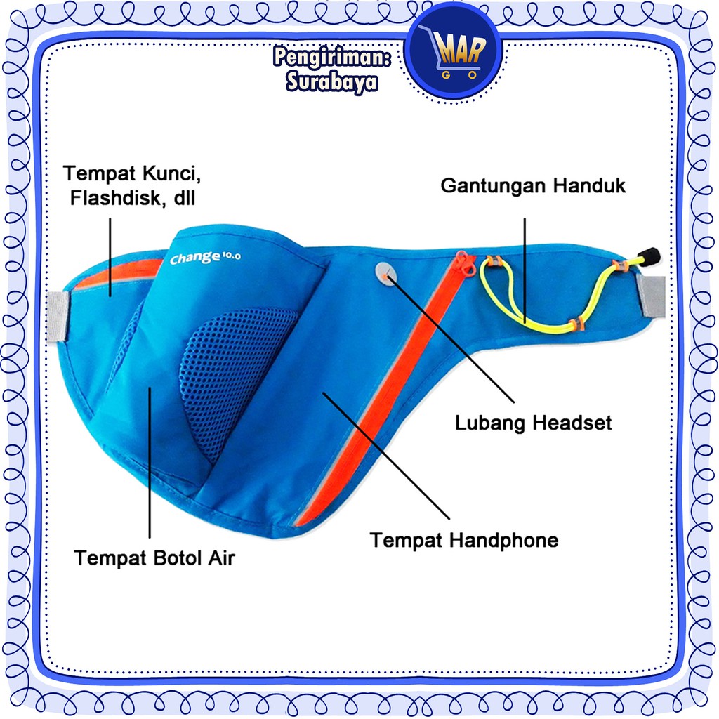 Tas Pinggang Tas Olahraga Tas sepeda Tas jogging Tas gowes Tas botol minum olahraga