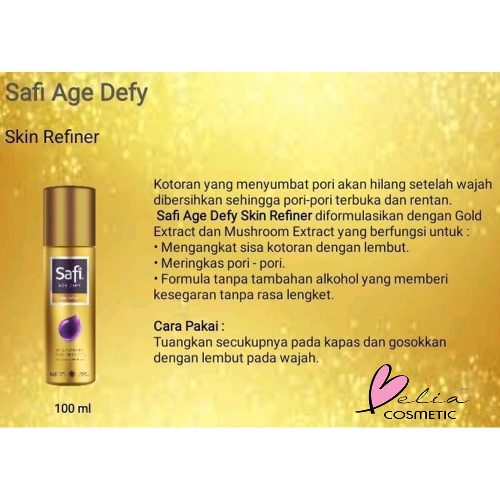 ❤ BELIA ❤ SAFI Age Defy Skin Refiner 100ml (ADSR Gold)