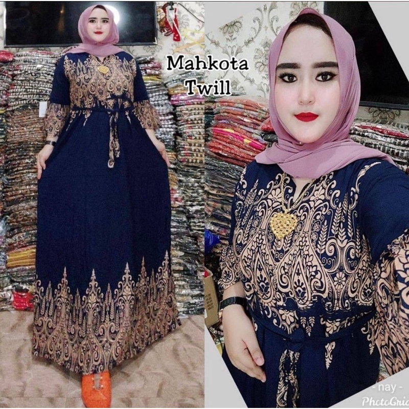 Gamis jumbo cabutan busui mahkota daster arab rayon