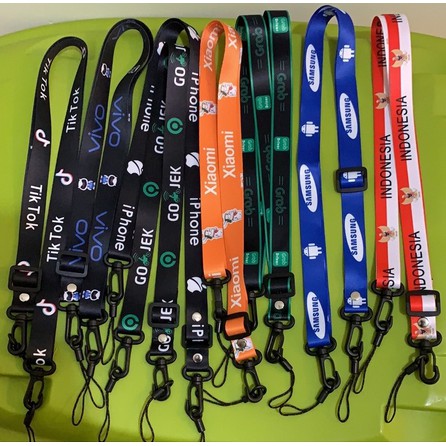 Tali lanyard Gantungan hp brand model selempang