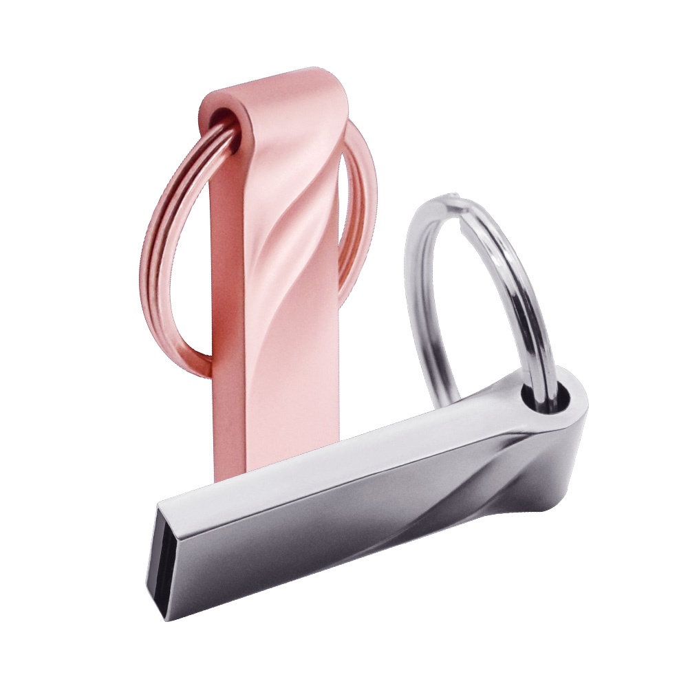 Flash Disk USB High Speed Bahan Metal Warna Silver / Gold / Rose Gold Kapasitas 8GB / 16GB / 32GB / 64GB / 128GB