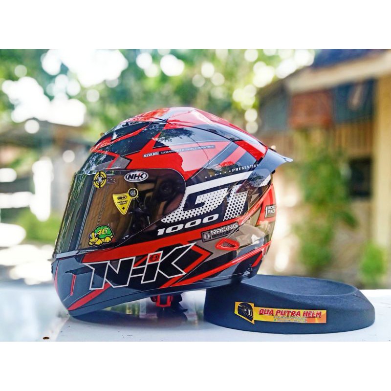 HELM FULLFACE NHK GP1000 MOTIF STAR RED PAKET GANTENG