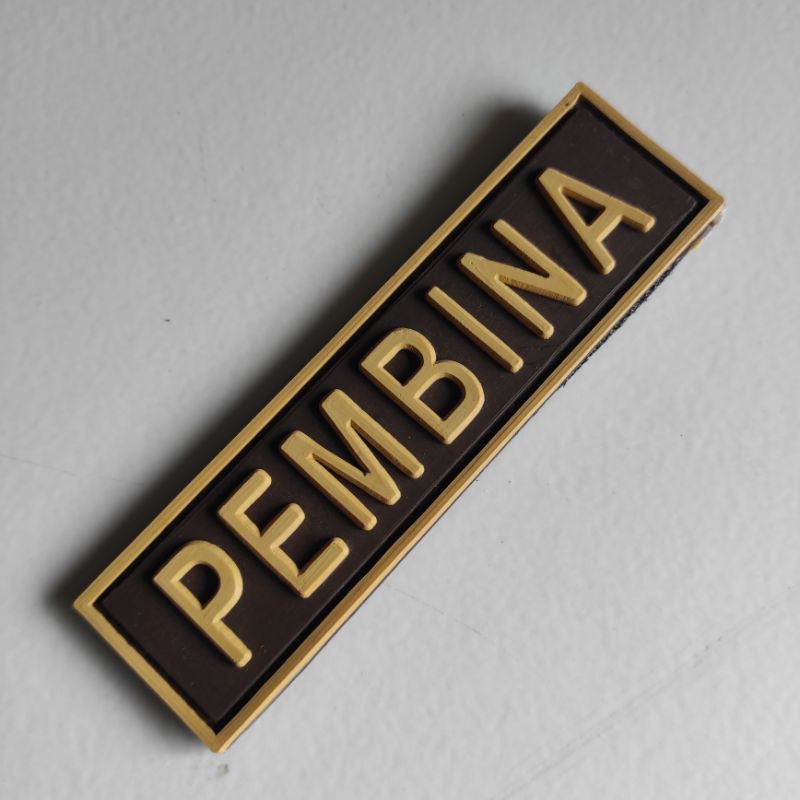 PATCH RUBBER TULISAN PEMBINA PRAMUKA/TEMPELAN EMBLEM LOGO KARET VELCRO