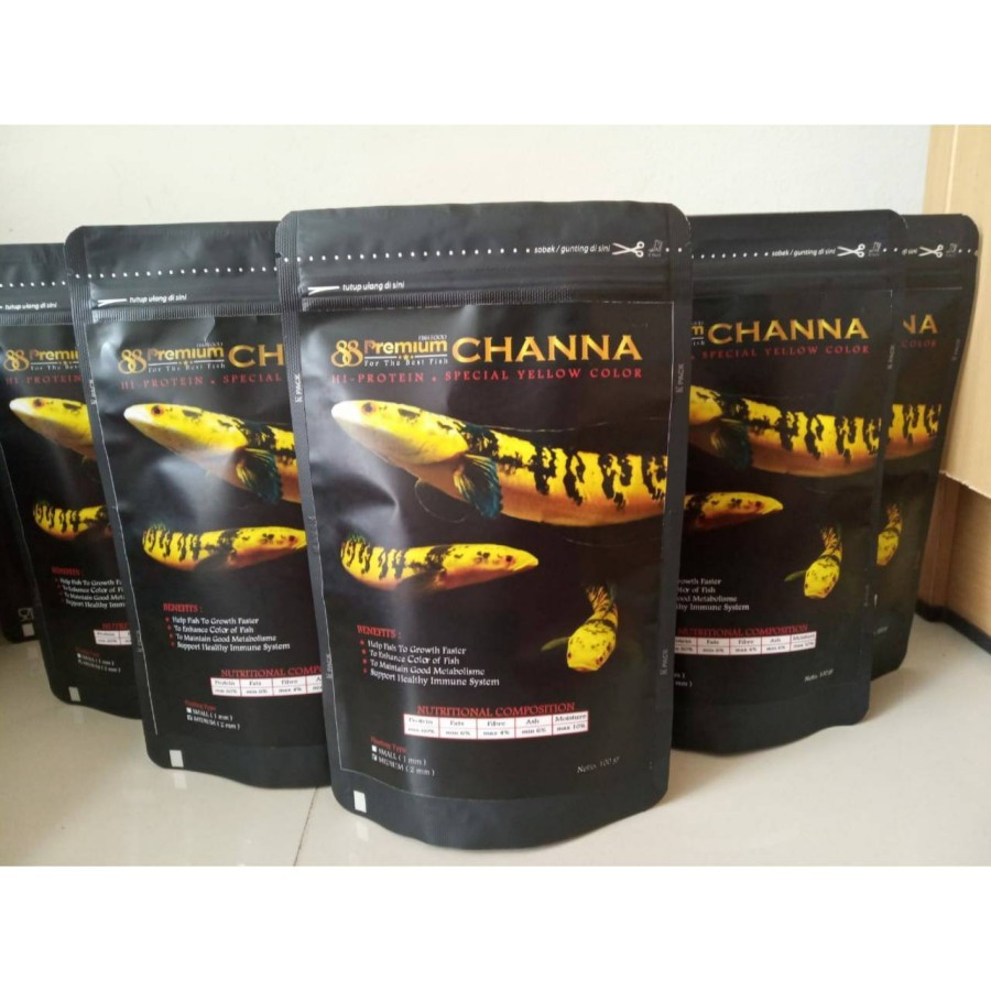 Pelet Ikan Channa 88 Premium Yellow Channa Pakan Ikan Tropis