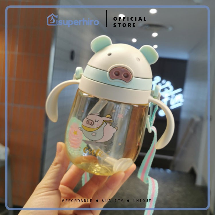 Botol Minum Bayi Gelas Anak Balita 350ML Training Cup Baby Air Tali