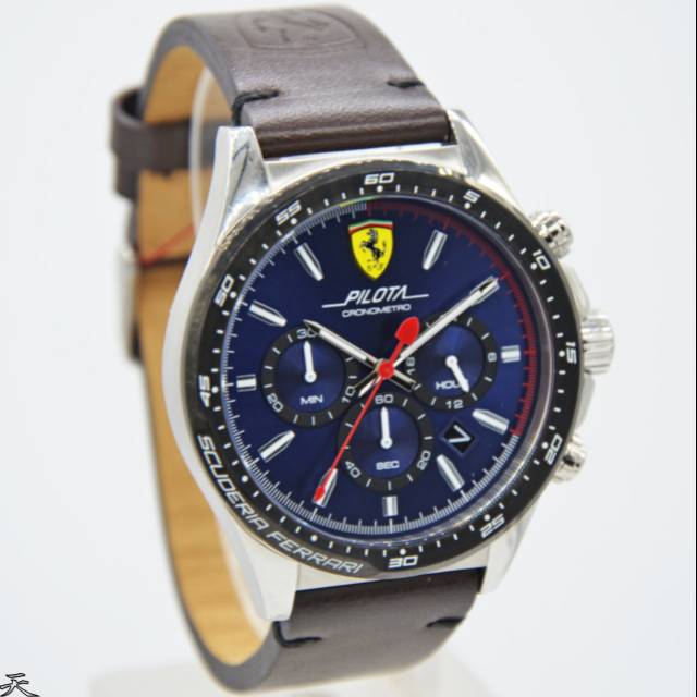 Jam Tangan Pria Ferrari 0830435 Leather Kulit Original Murah
