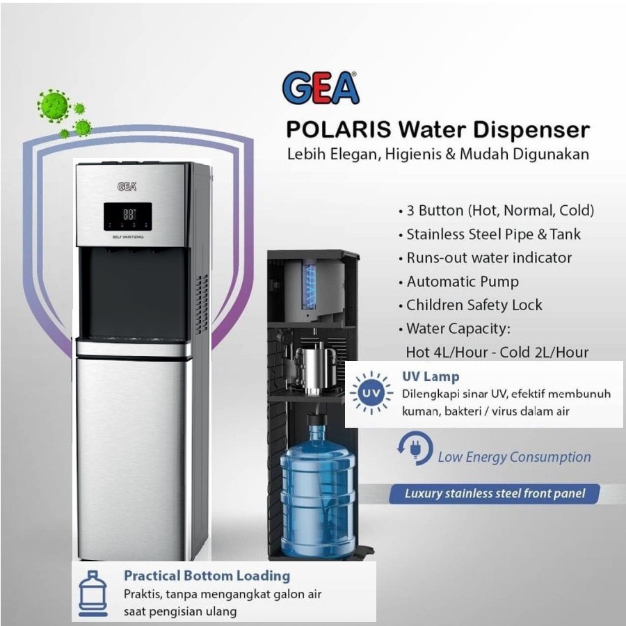 GEA Dispenser POLARIS [Galon Bawah]