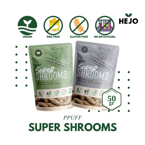 

⭐ COD ⭐ ppuff! Supershrooms / Snack Jamur Tiram dan Beras Merah Vegan Sehat - Sour Cream