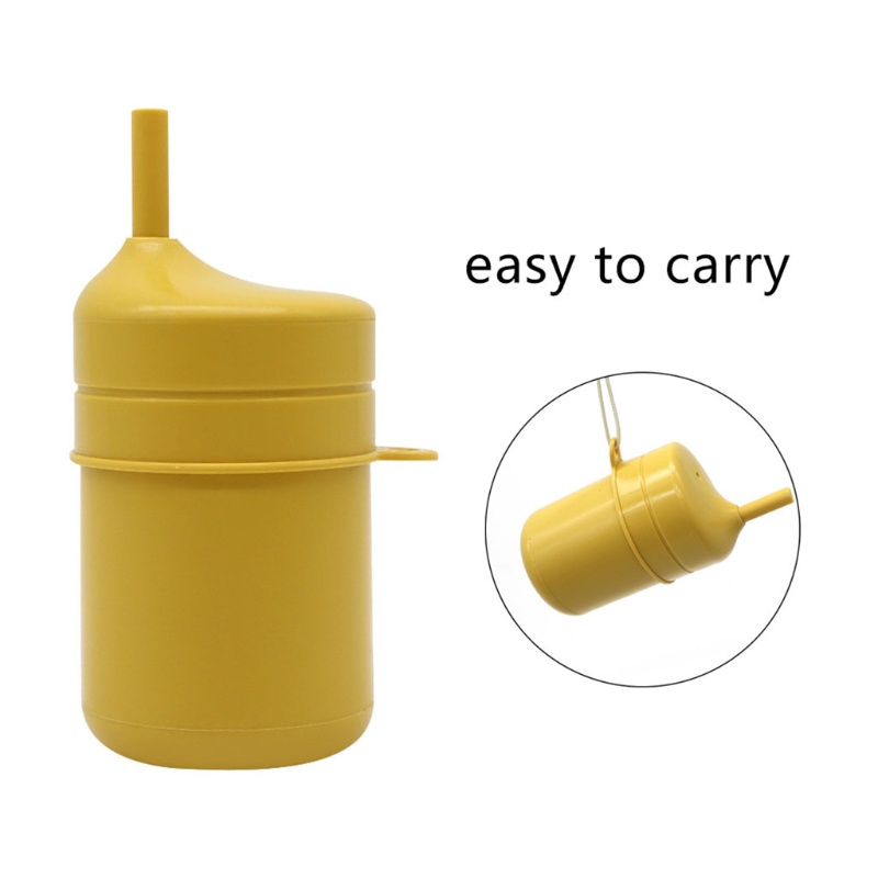 Mary Botol Minum Sippy Cup Dengan Sedotan Bahan Silikon Untuk Bayi / Balita