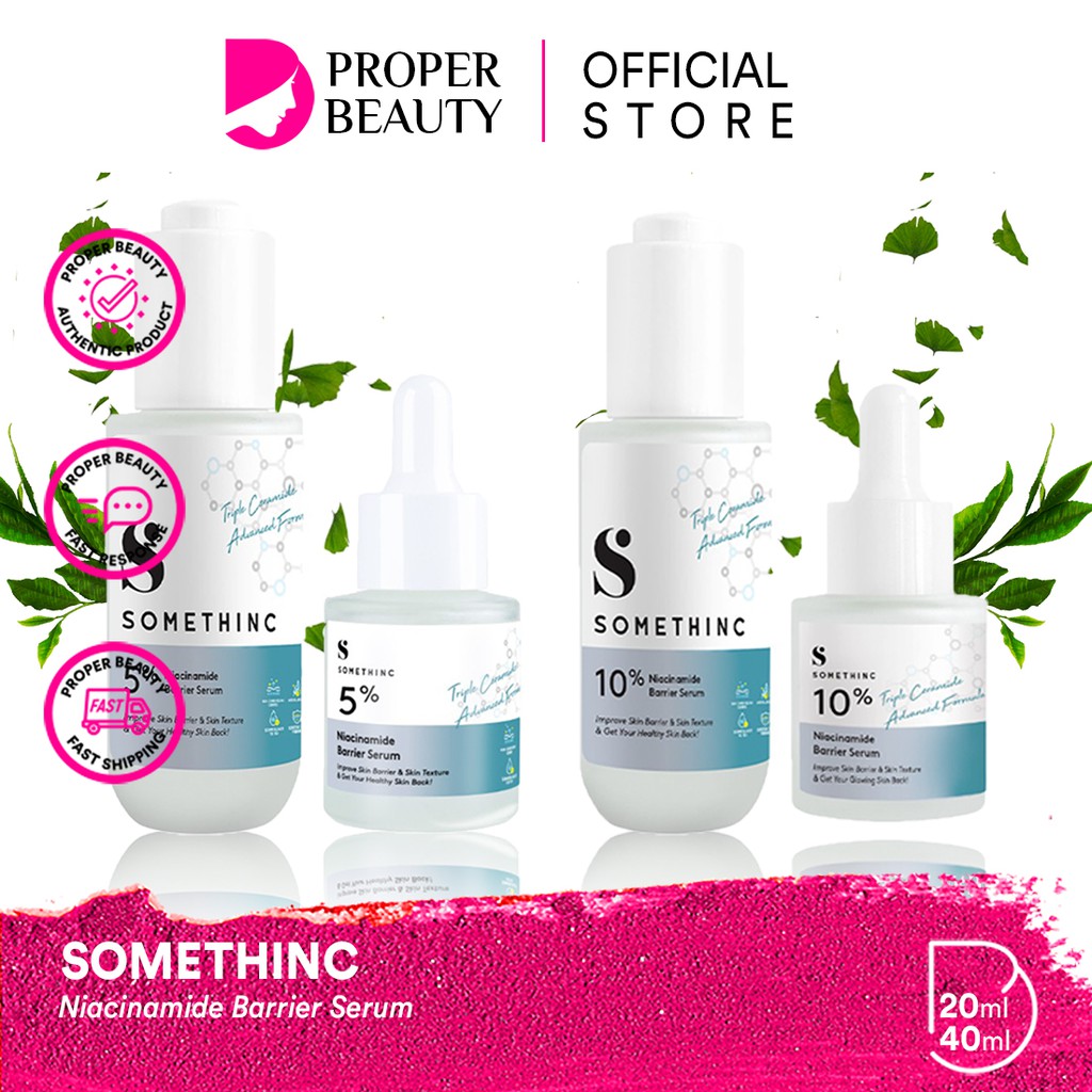 SOMETHINC Niacinamide Barrier Serum Indonesia / 5% 10% Moisture Sabi Beet Max Facial Wash Cleansing Essence Mist Toner Ampoule Eye Cream Creme Eye Gel Sunscreen Sleeping Mask Masker Moisturizer Body Scrub Lotion / Cushion Lip Tint Balm Sugar Wax Paket Oil