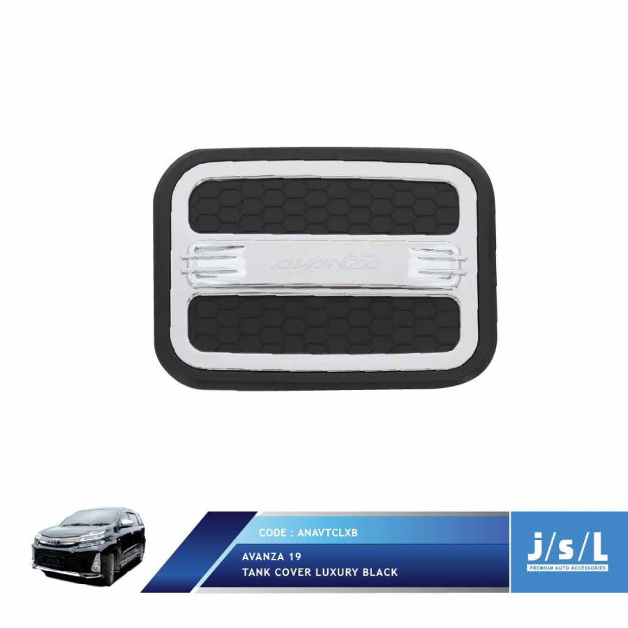 Tank Cover Tutup Tangki Bensin Toyota Avanza 2019 Tank Cover Luxury Black Lis Putih