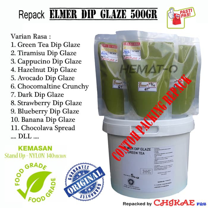 

Elmer 500gr Repack GREEN TEA Dip Glaze