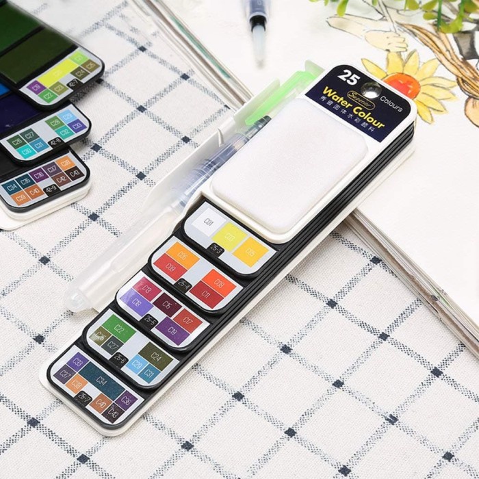 

Superior Foldable Watercolor Paint Set 25 / Cat Air Compact Set 25